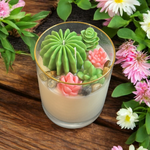 Succulent Garden Candle