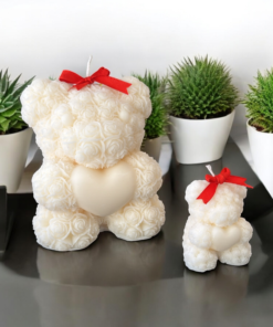 Rose Teddy Bear Candle